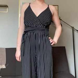 Striped tank jumpsuit